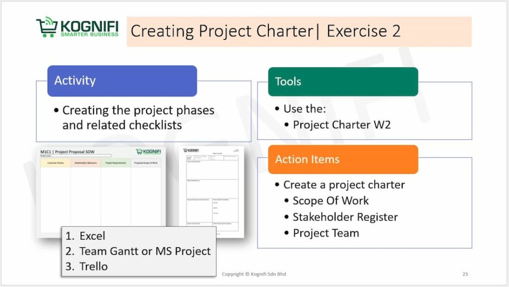 Creating Project Charter -Kognifi Training Provider