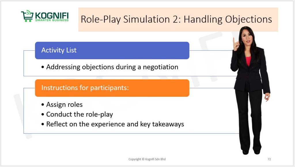Develop Powerful Negotiation Techniques: Negotiation on handling objection training Kognifi