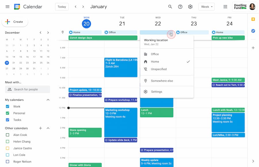 Working Schedule in Google Calendar Training - Kognifi