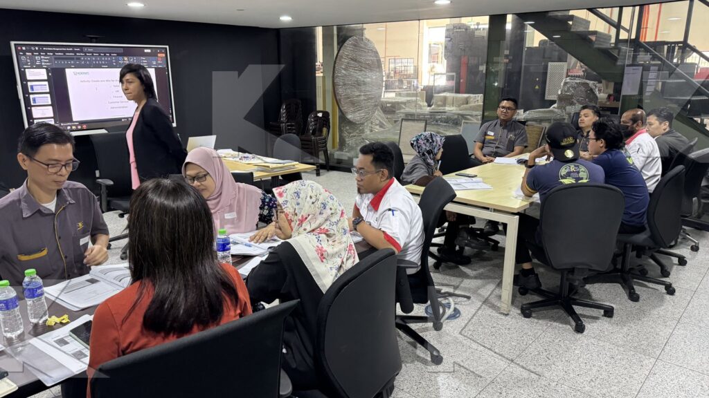 Participants work through a KPI exercise in a Kognifi KPI and Metrics Management class