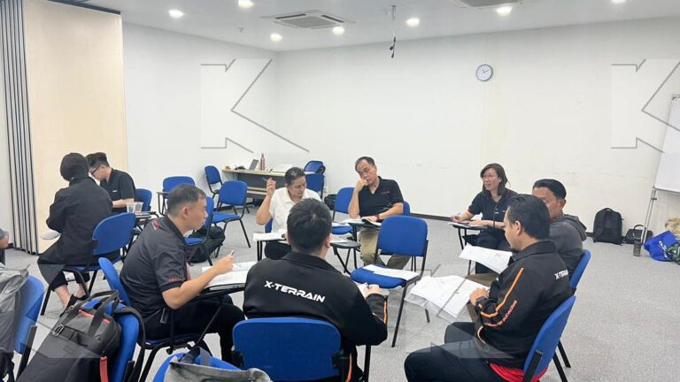 Participants discuss leadership cases in small groups in an in-house Kognifi Leadership class