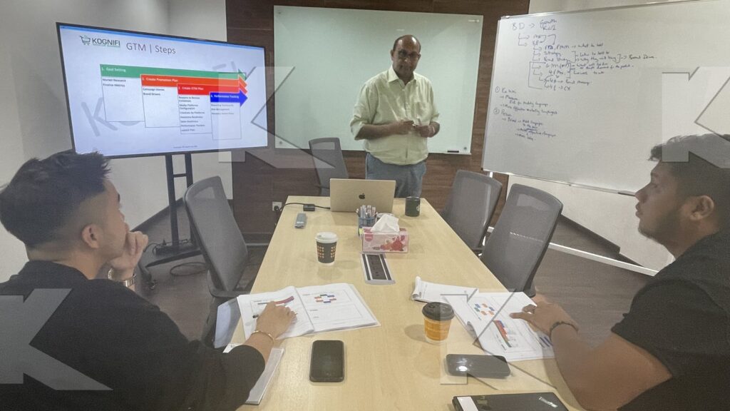 Trainer presents to participants in a Kognifi Marketing Plan class